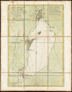 Les Isles Turques d'après les levées de 1753 par le sloop l'Aigle et l'Emeraude par ordre du Gouverneur de St. Domingue corrigées sur les observations de E-Hawke faites en 1770. dans le Shooner Royal ; publié a Londres en 1775