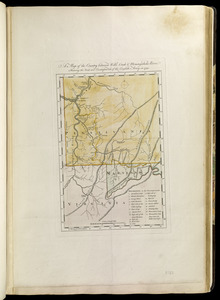 A map of the country between Will's Creek & Monongahela River shewing the rout and encampments of the English army in 1755