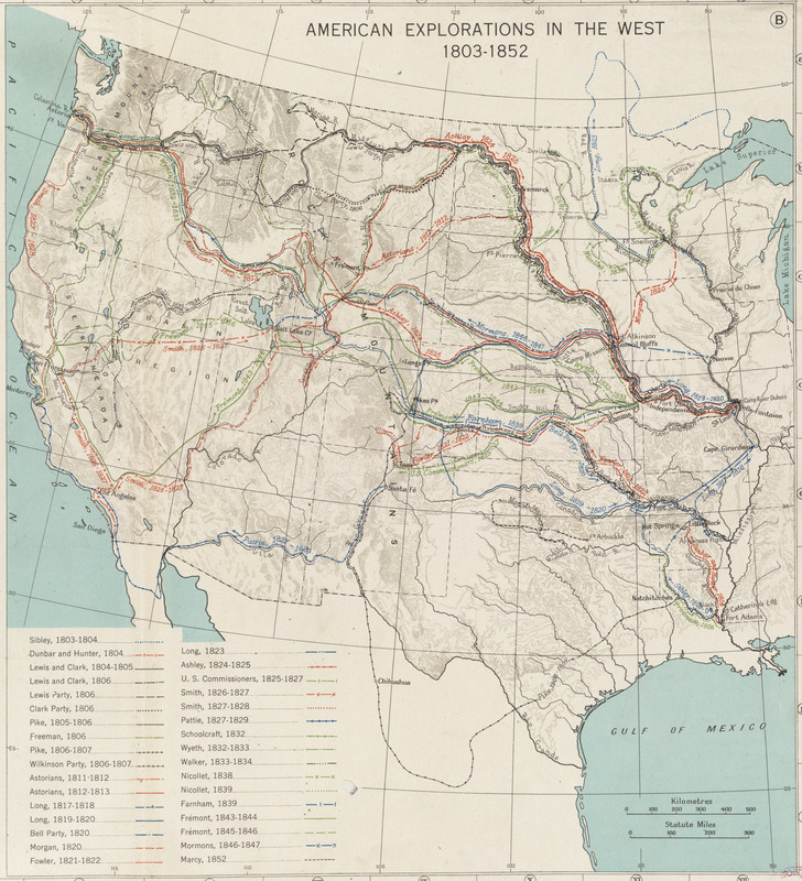 American explorations in the West, 1803-1852