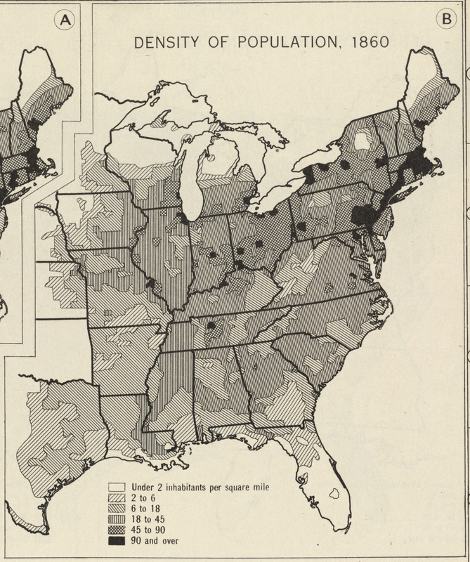 Density of population, 1860