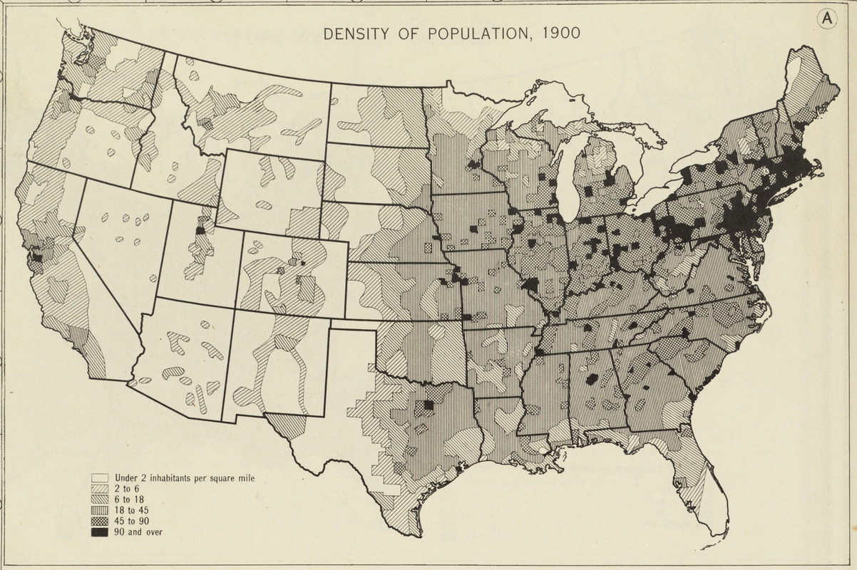 Density of population, 1900