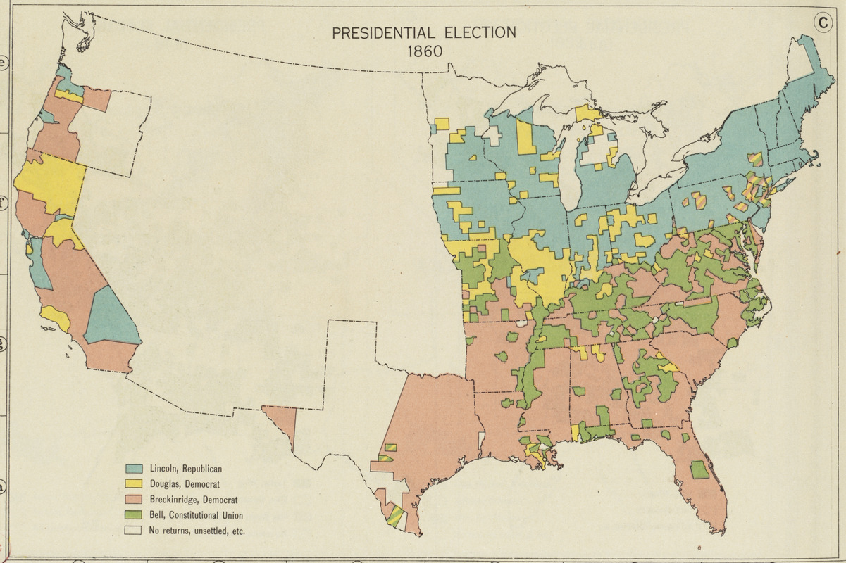 Presidential Election 1860 Norman B Leventhal Map Education Center