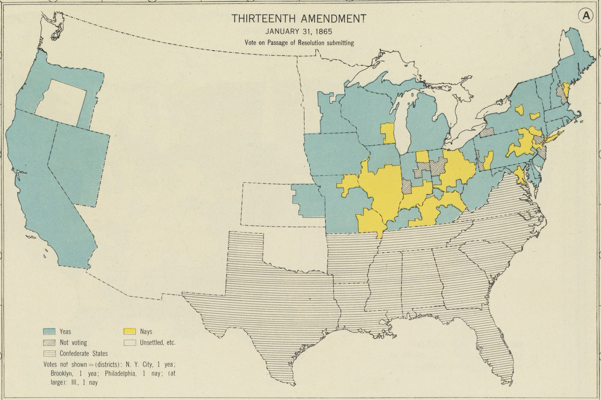 Thirteenth Amendment, January 31, 1865, Vote on passage of resolution submitting