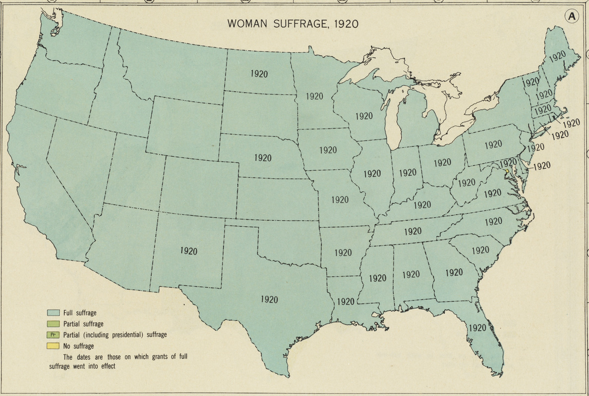 Woman suffrage, 1920