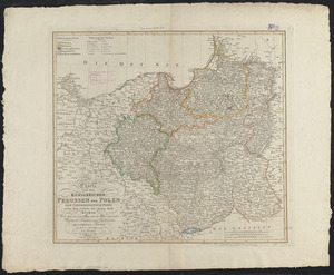 Charte von den Königreichen Preussen und Polen dem Grosherzogthum Posen nebst dem Gebiete der freien Stadt Krakau
