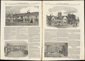 Illustrations of Shakespeare's house and school