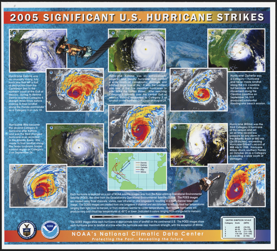 2005 significant U.S. hurricane strikes