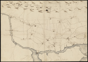 Map of American camp in New Jersey and surrounding countryside