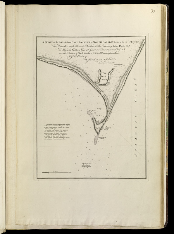 A survey of the coast about Cape Lookout in North Carolina, taken the 29th. of June 1756