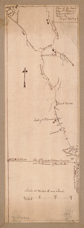 Plan of the route from St. Francis to Connecticut River