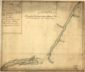 A draught of Lake George, and part of Hudson's River taken September 1756