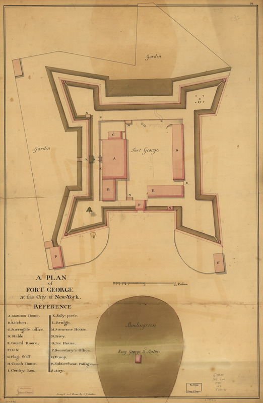 A plan of Fort George at the city of New-York