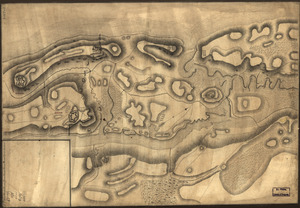 Map of defenses of New York Island from Fort Washington to Fort Independence, with redoubts, etc. planned between