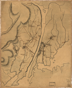 Plan of the country at and in the vicinity of Forts Lee and Independency, showing the position of the British Army