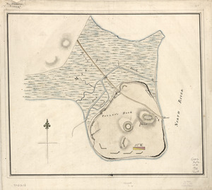 Plan of Paulus's Hook and fortifications