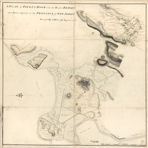 A plan of Paulus Hook with the road to Bergen and parts adjacent in the province of New Jersey