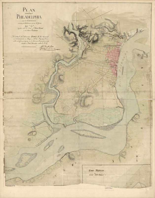 Plan of the city of Philadelphia and its environs shewing its defences during the years 1777 & 1778