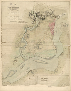 Plan of the city of Philadelphia and its environs shewing its defences during the years 1777 & 1778