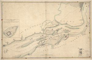 The course of Delaware River from Philadelphia to Chester, exhibiting the several works erected by the rebels to defend its passage