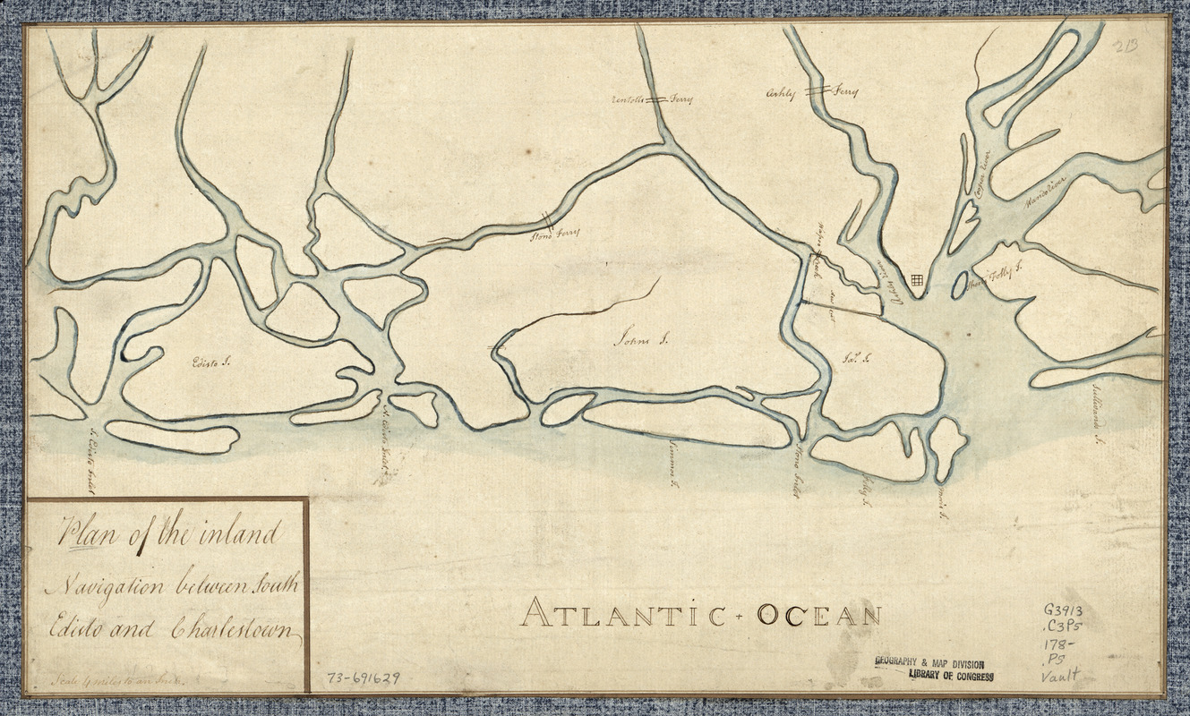 Plan of the inland navigation between South Edisto and Charlestown