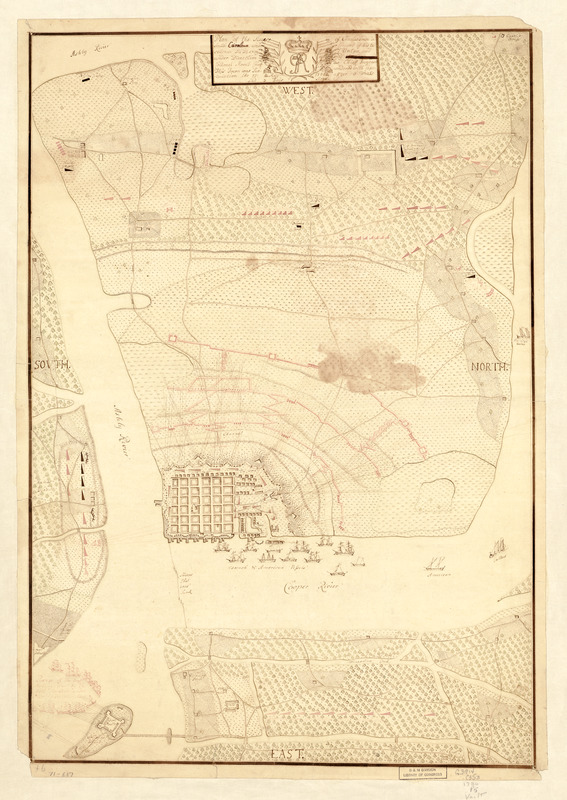 Plan of the siege of Charles Town in South Carolina