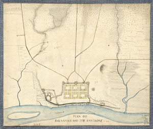 Plan of Savannah and its environs in 1782