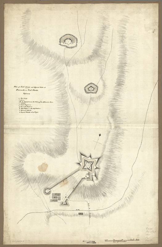 Plan of Fort George and adjacent works at Pensacola in West Florida