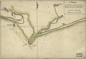 Plano del Pto. de la Movila situado en la latd. N. de 30⁰ 10ʹ tomado á los Ings., el día 14 de marzo de 1780
