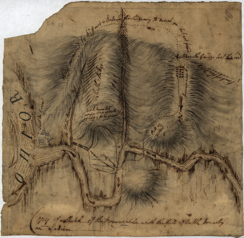Copy of a sketch of the Monongahela, with the field of battle