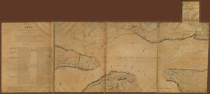 Plan of Quebec, the capital of Canada in North America, with the bason and part of the adjacent contry [sic] shewing the principal encampments and works of the British Army commanded by Maior General Wolfe and those of the French Army commanded by Lieut. General, the Marquis of Mont Calm during the siege of that place in 1759 [overlay down]