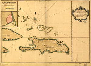 Plano de la Ysla de Santo Domingo, parte de las Cuba, Jamaica y otras contiguas a ellas, del seno mexicano