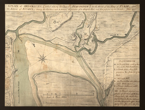 A plan of Chignecto (called also by the French Beau-Bassin) at the head of the Bay of Fundi upon the Istmus of Accadia shewing that harbour with its rivers, the situation of the English fort and fort possessed by the French, June 1755