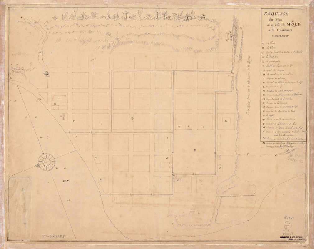 Esquisse du plan de la ville du Mole à St. Domingue