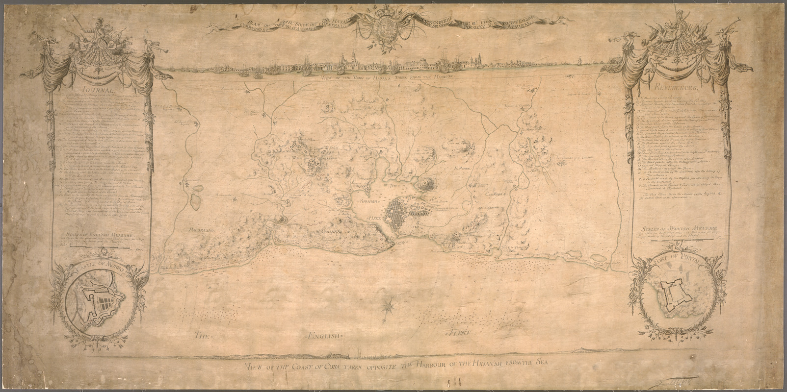 Plan of the siege of the Havana surrenderid [sic] Aug. 12, 1762 to the English commanded by the Earl of Albemarle General and Sir George Pococke K.B. Admiral