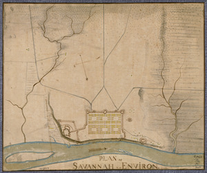Plan of Savannah & its environs in 1782