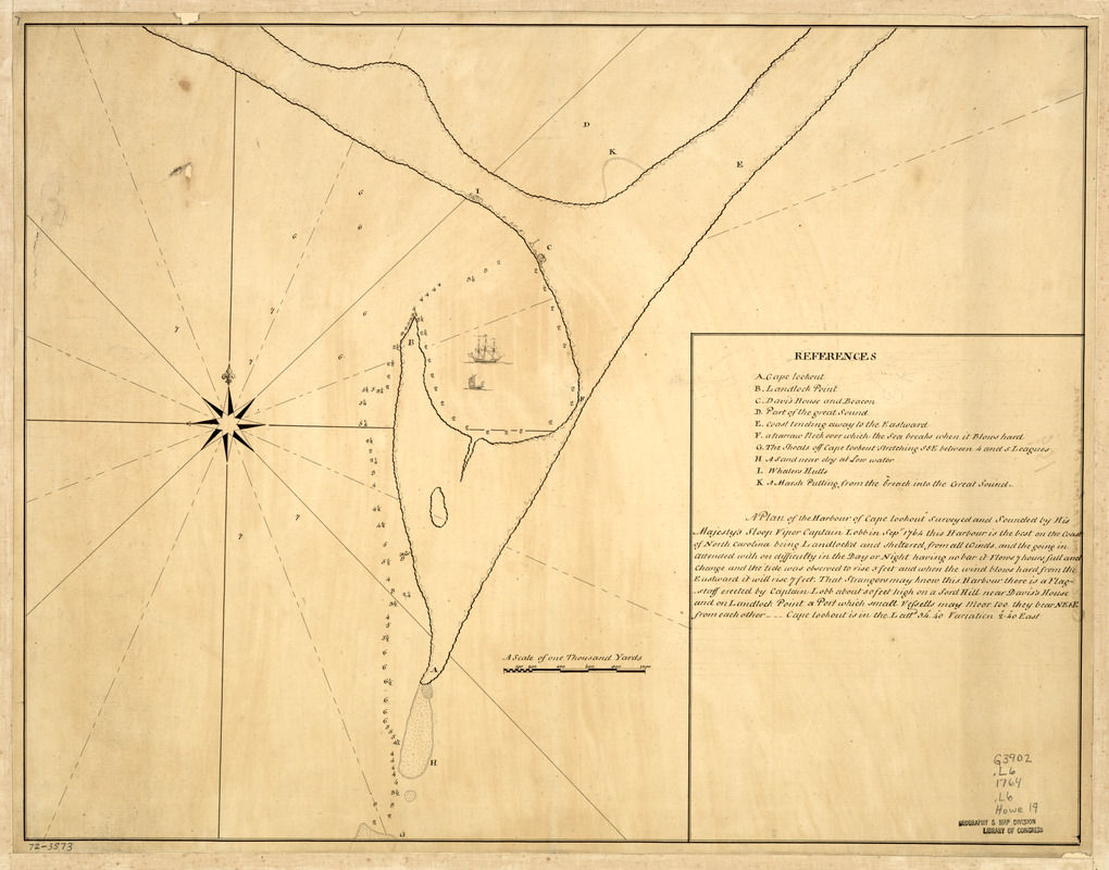 A plan of the harbour of Cape Lookout surveyed and sounded by His Majesty's sloop Viper