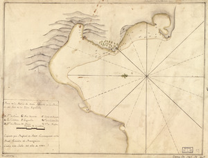 Plano de la Bahía de Ocoa situado en la banda del sur de la Ysla Española