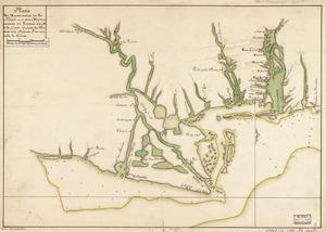 Plano del desembarcadero del Río Misipipi en el Seno Megicano con parte del Territorio de la Mobila, el qual yncluien los Franceses en la probincia qe. han nombrado la Luisiana