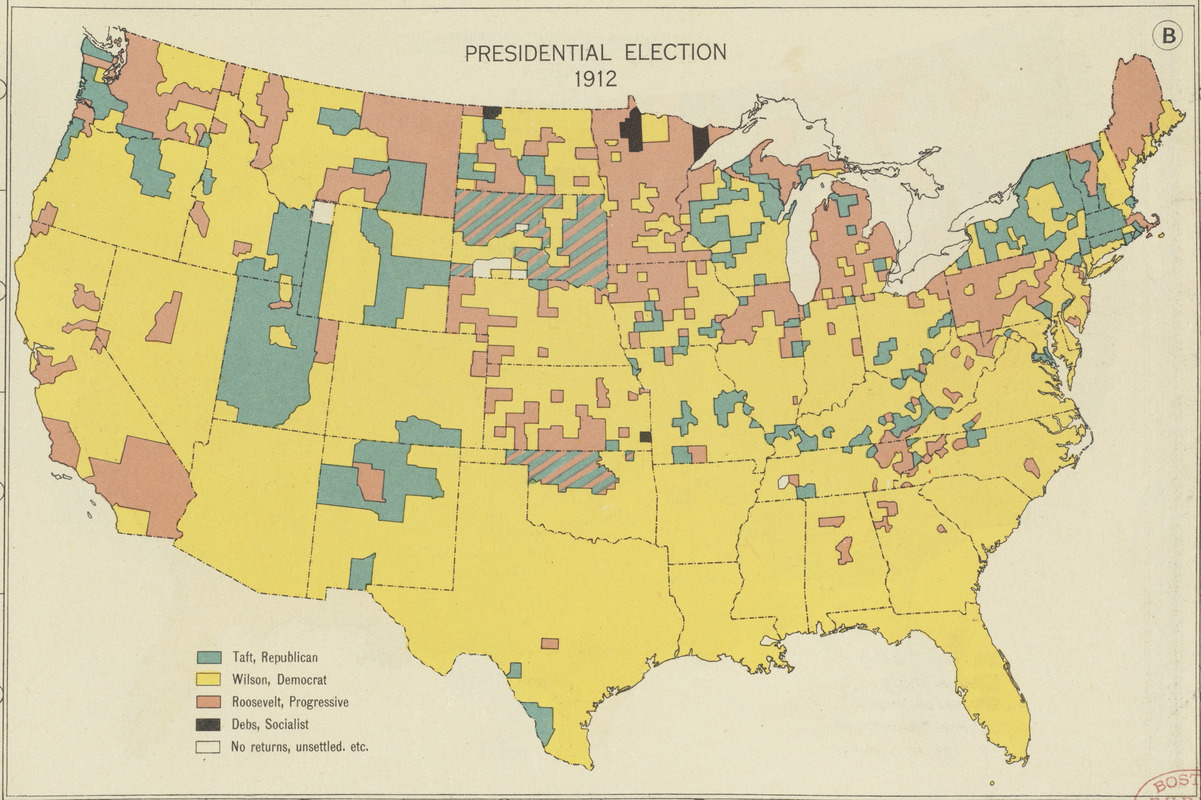 Presidential Election 1912 Norman B Leventhal Map Education Center