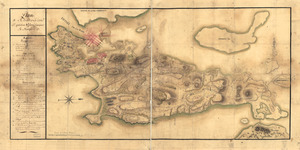 Plan de Rhodes-Island, et position de l'armée françoise a Newport