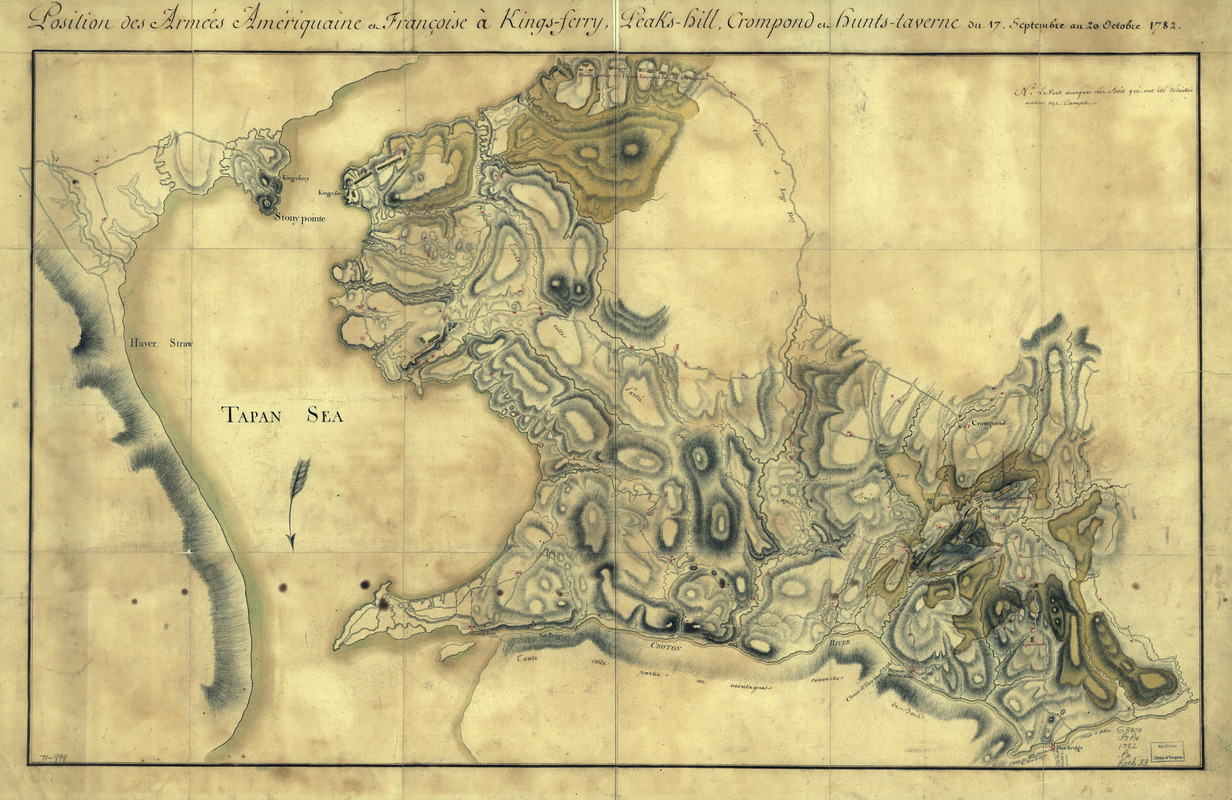 Position des Armées amériquaine et françoise à Kings-ferry, Peaks-hill, Crompond et Hunts-taverne