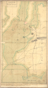 Sketch of New York, narrows & part of Long Island with the roads