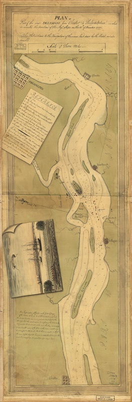 Plan of part of the River Delaware from Chester to Philadelphia