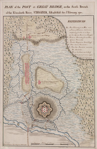 Plan of the post at Great Bridge, on the south branch of the Elizabeth River, Virginia