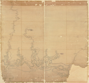 Map of the coast of Georgia, bordering on Camden and Glynn counties