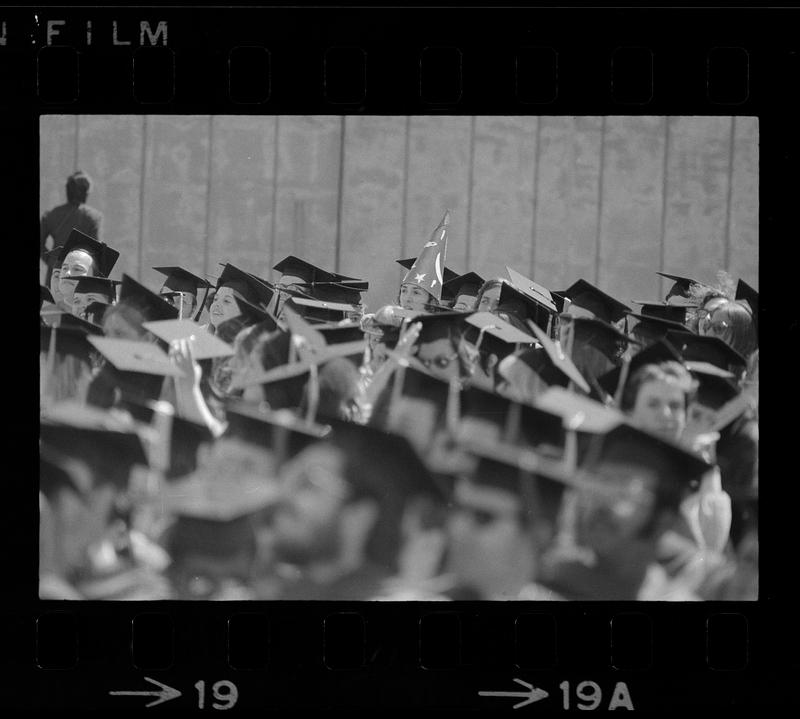 Boston University graduation at BU field, Charles River, Boston