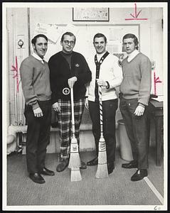 Local Participants in Stockton Bonspiel at The Country Club are, left, Winchester's Douglas Carlson, Henry Gerould, Ted Neill and Charles