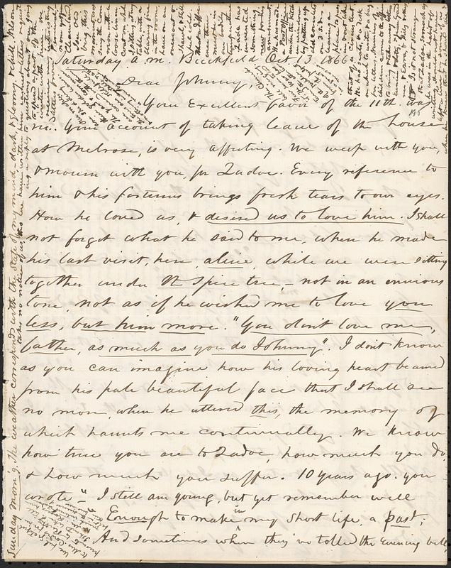 Long Letters Letter from Zadoc Long to John D. Long, October 13, 1866 - Digital ...