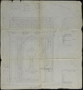 Full-scale detail of marble tabernacle