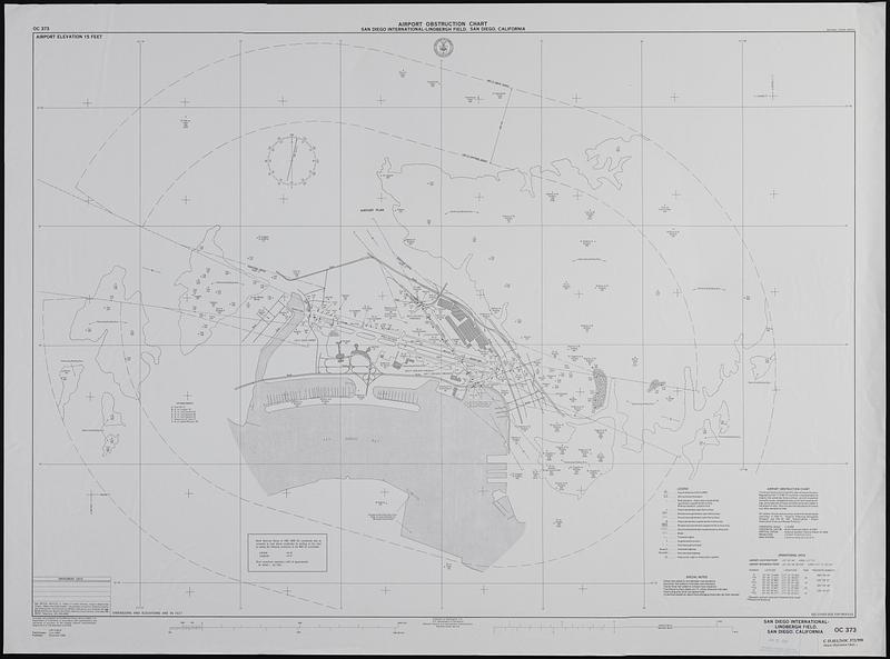 Airport obstruction chart, OC 373, San Diego International-Lindbergh Field, San Diego, California
